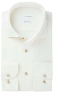 Profuomo Japanse Gebreide Shirt Profuomo , White , Heren - 4Xl,3Xl