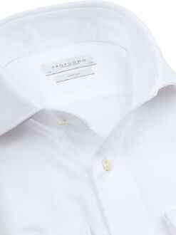 Profuomo Knitted Overhemd Wit - 38,40,41,42,43,44