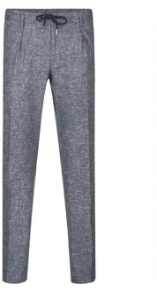 Profuomo linnen blend pantalon Profuomo , Gray , Heren - 2XL