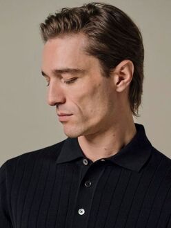 Profuomo Longsleeve Poloshirt Dropneedle Navy Donkerblauw - L,S,XL,XXL