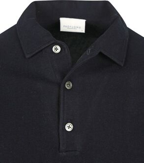 Profuomo Longsleeve Poloshirt Luxury Basic Navy Donkerblauw - L,M,S,XL