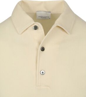 Profuomo Longsleeve Poloshirt Luxury Basic Off White Off-White - L,M,S,XL,XXL