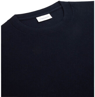 Profuomo Luxury basic trui ronde hals - maat XXL Blauw