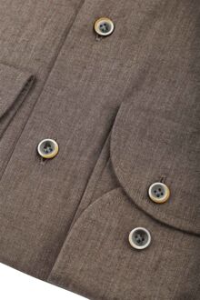 Profuomo Overhemd Flanel Bruin - 41