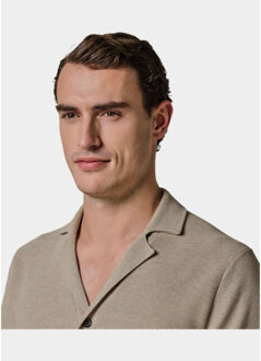 Profuomo Overhemd korte mouw heren ppxd10032/c Beige