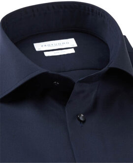 Profuomo Overhemd lange mouw strijkvrij Blauw - 37 (S)