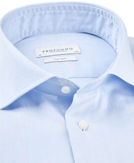 Profuomo Overhemd lange mouw strijkvrij Blauw - 39 (M)