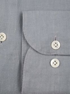 Profuomo Overhemd Linnen Blauw - 37,38,39,40,41,42,43,44,45
