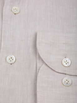 Profuomo Overhemd Linnen Sand Off-White - 37,38,39,40,41,43,44,45