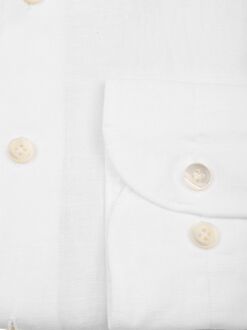 Profuomo Overhemd Linnen Wit - 37,38,39,40,41,42,43,44,45