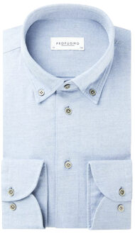 Profuomo Overhemd met lange mouwen Blauw - 40 (M)