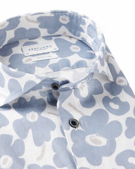 Profuomo Overhemd met lange mouwen Blauw - 41 (L)