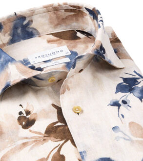 Profuomo Overhemd met lange mouwen Bruin - 41 (L)