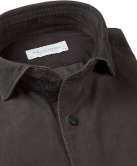 Profuomo Overhemd met lange mouwen - maat 41 (L) Bruin