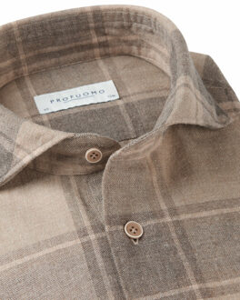 Profuomo Overhemd met lange mouwen - maat 44 (XL) Rood