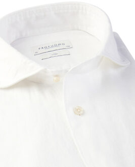 Profuomo Overhemd met lange mouwen - maat 45 (XXL) Wit