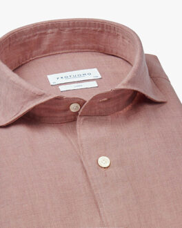 Profuomo Overhemd met lange mouwen Roze - 38 (S)