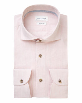 Profuomo Overhemd met lange mouwen Roze - 42 (L)