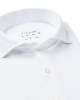 Profuomo Overhemd met lange mouwen Wit - 45 (XXL)