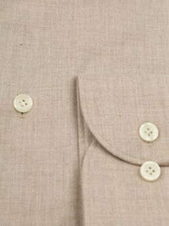 Profuomo Overhemd Peached Twill Flanel Beige - 39,43,44