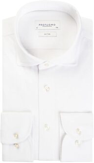 Profuomo Overhemd Single Jersey Knitted White   40 Wit