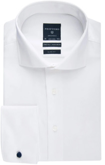 Profuomo Overhemd Slim Fit Twill White (PP0H0A025)N