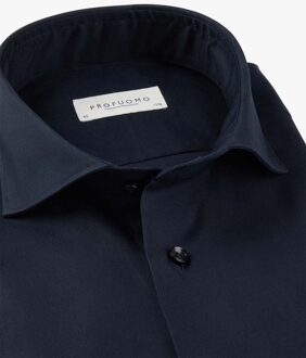 Profuomo Overhemd Supima Cutaway Navy  40