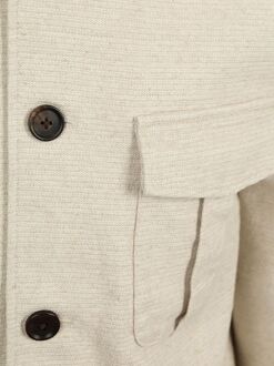 Profuomo Overshirt Raw Cotton Linen Ecru Off-White