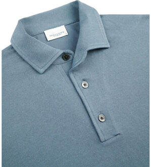 Profuomo Polo denim Blauw - XXL