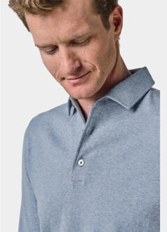 Profuomo Polo lange mouw ppwj10002/d Blauw