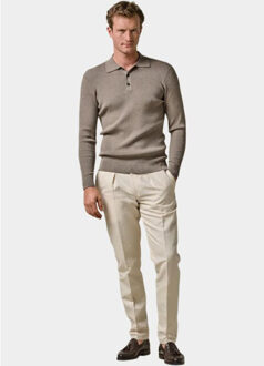 Profuomo Polo lange mouw ppwj10003/b Bruin