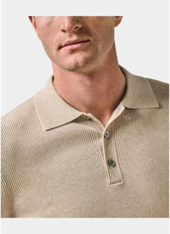 Profuomo Polo lange mouw ppwj10003/d - maat XL Beige
