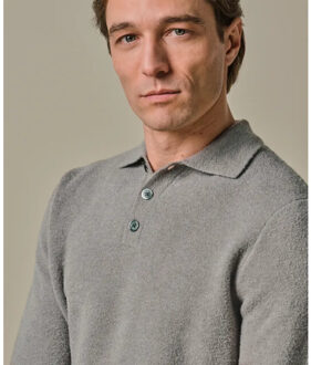 Profuomo polo ls ppwj30033d c2 mid grey Grijs