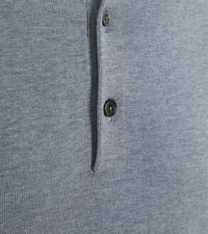 Profuomo Poloshirt Luxury Knitted Blauw Lichtblauw
