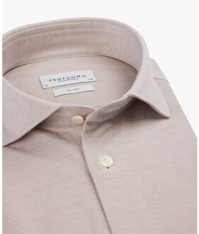Profuomo Pp2h00009b -  cutaway overhemd lange mouw profu Beige - 41 (L)