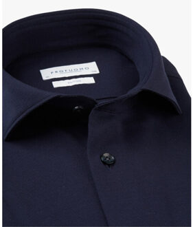 Profuomo Pp2hc10014 overhemd - cutaway lange mouw profu Blauw - 40 (M)