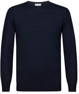 Profuomo Pp2j00011a prufuomo pullover crew neck navy - maat L Blauw
