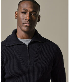 Profuomo Ppwj30025d p heren half zip trui profu Blauw - M