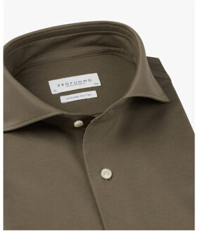 Profuomo Ppxh10032 lange mouw overhemden ppxh10032 Bruin - 41 (L)