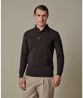 Profuomo Ppxj10005a  - polo onepiece trui profu - maat XL Bruin