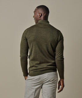 Profuomo Pullover Half Zip Merino Green  M Groen