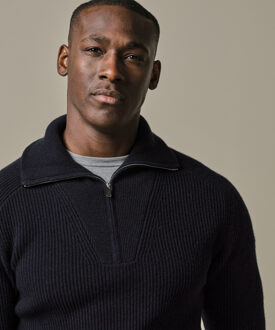 Profuomo PULLOVER HALF ZIP NAVY  XL