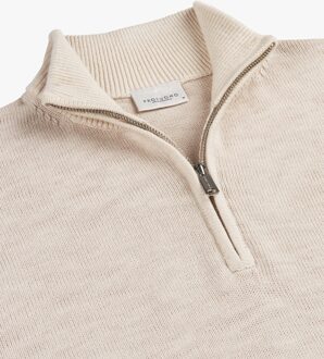 Profuomo PULLOVER HALF ZIP OFF WHITE  M Beige