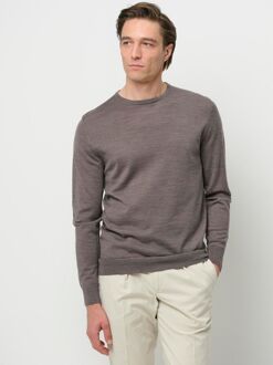 Profuomo Pullover Merinowol Taupe Bruin - L,M,S,XL,XXL