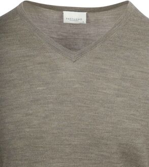 Profuomo Pullover V-Hals Merinowol Groen - S