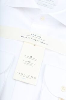 Profuomo Shirt Extra Lange Mouwen Travel Wit