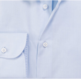 Profuomo Slim Fit overhemd - mouwlengte 72 cm - lichtblauw fine twill - Strijkvrij - Boordmaat: 37
