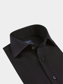 Profuomo slim fit overhemd Zwart - 44 boord