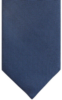 Profuomo Stropdas van zijde met ingeweven structuur Royalblauw - 1 maat