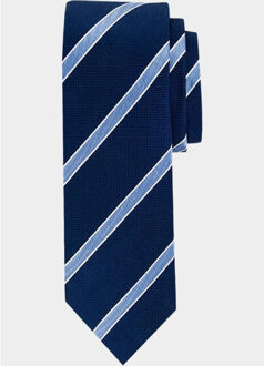 Profuomo Stropdas Zijde Navy Streep